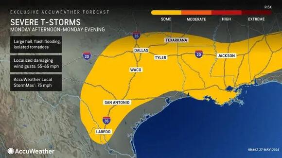 Severe storms to rumble across the Central states through early week