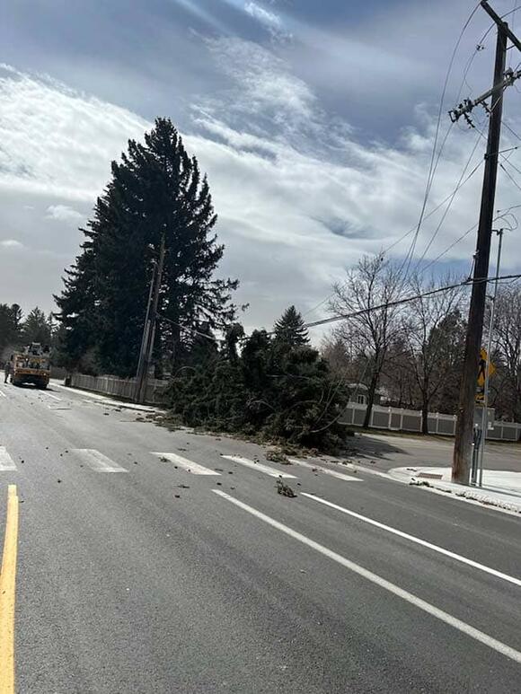 Strong winds causing road closures, property damage throughout eastern ...