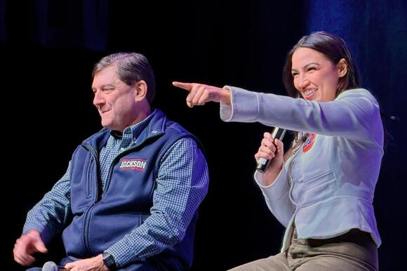 Alexandria Ocasio-Cortez appeals to Maine women at rally with Troy Jackson