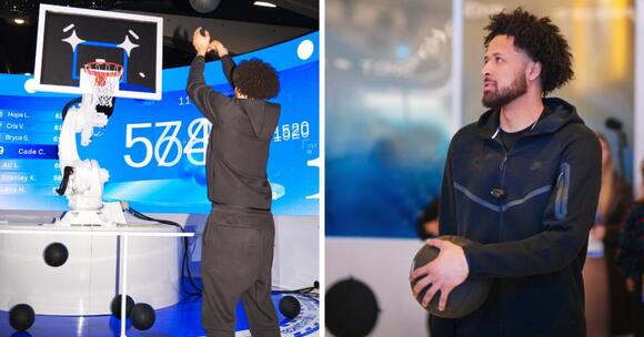 Cade Cunningham Takes on Robot Basketball Hoop to Coach Fans About ...