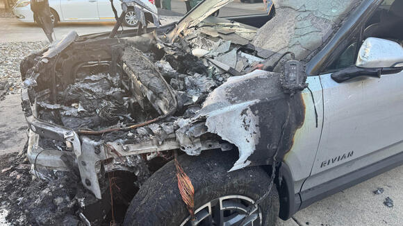 This Rivian Fire Is A Brutal Reminder Not To Charge EVs With Extension ...