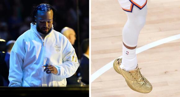 Jalen Brunson Was Hooked Up With All-Gold Nike Kobes as He Received His Championship Ring