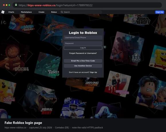 Scammers are Stealing Children's Roblox Accounts with Fake Login Pages ...