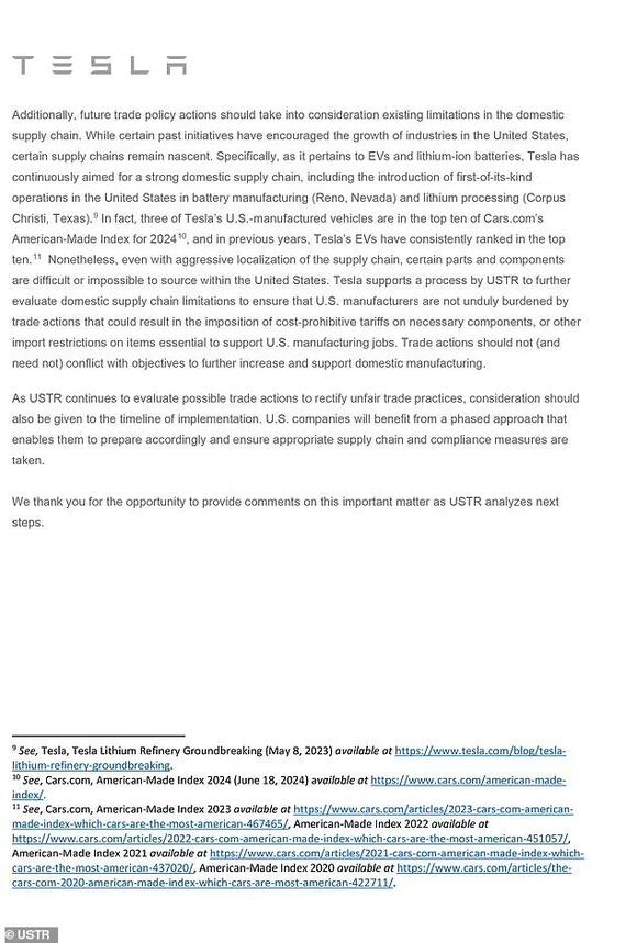 Elon Musk's Tesla sends bombshell letter to Trump admin warning about ...