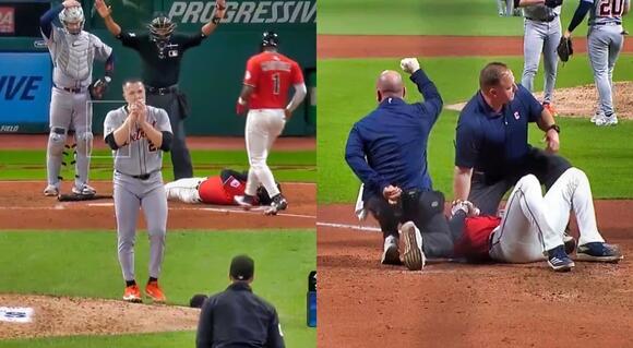 Horrifying Moment: Guardians Star David Fry Struck in Face by Tarik Skubal's 99 MPH Fastball While Attempting to Square Up for a Bunt [VIDEO] - NewsBreak