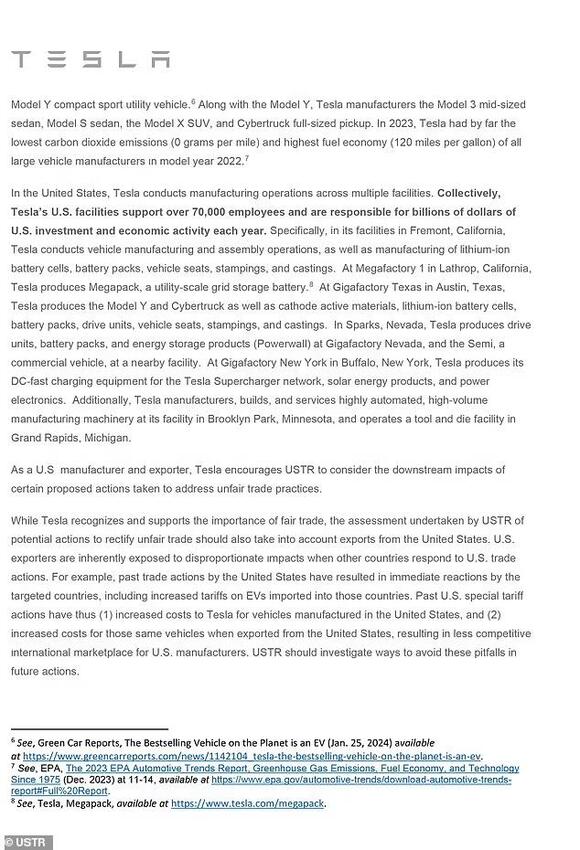 Elon Musk's Tesla sends bombshell letter to Trump admin warning about ...