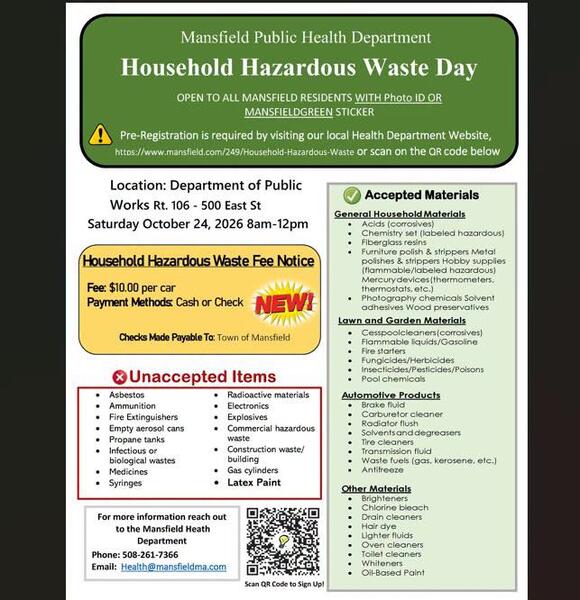 Hazardous Waste Collection Day in Mansfield - NewsBreak
