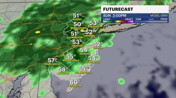 Mostly cloudy Saturday in New Jersey; widespread showers on Sunday ...