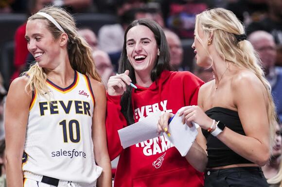 Caitlin Clark Hilariously Persuades Fever Teammate Lexie Hull To Take a Drink While Competing in WNBA 3-Point Contest - NewsBreak