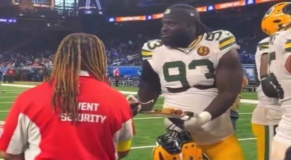 Detroit Lions Make Final Decision On Security Guard Who Took a Bite Out Of Packers Player's Turkey After Thanksgiving Game [VIDEO] - NewsBreak