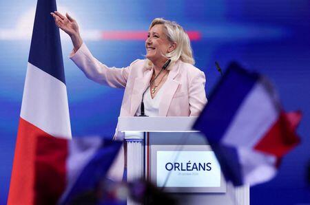 France's Le Pen launches presidential bid as protests rattle the nation