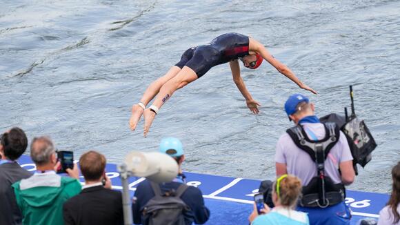 Olympic athletes dive into the Seine — days after it was deemed too ...