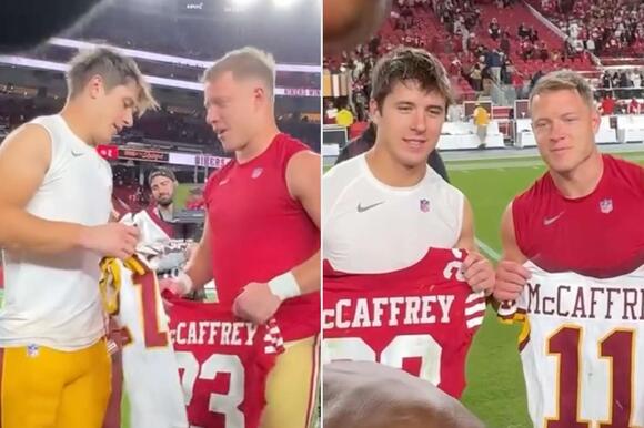 Christian McCaffrey Has Heartwarming Jersey Exchange With Younger Brother After Their First-Ever NFL Game Against Each Other