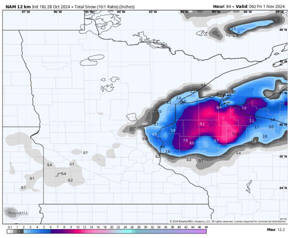 Seriously? Weather model showing snow for the Twin Cities on Halloween ...