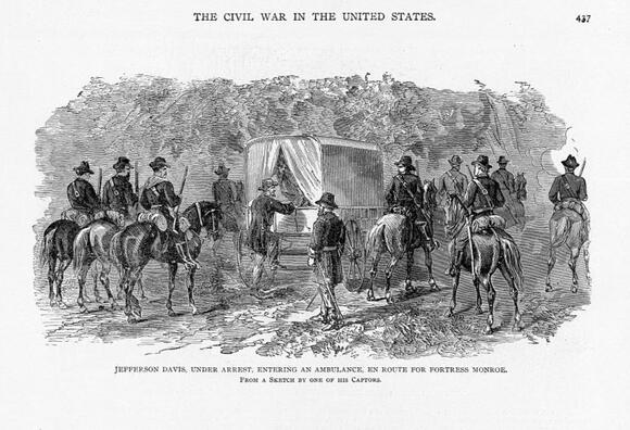 Jefferson Davis reportedly fled Richmond, Virginia, with $450,000 in ...