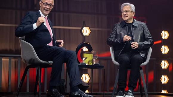 Nvidia CEO urges German manufacturers to adopt AI, saying digital tech won't replace heavy industry