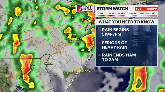 Partly cloudy tonight before New Year's Eve rain