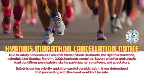Hyannis Marathon Cancelled Due to Winter Storm Hernando - NewsBreak