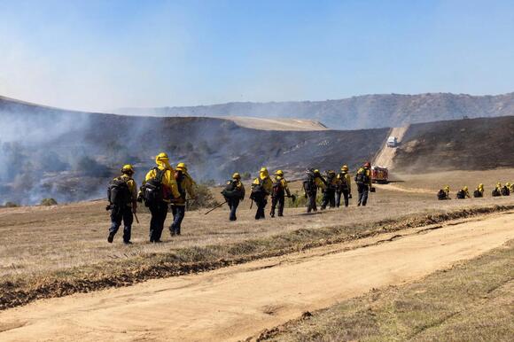 Camp Pendleton brush fire now 35% contained with more than 3,000 acres ...