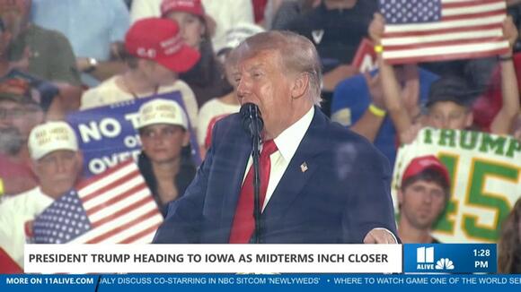 Trump heads to Iowa as midterms inch closer