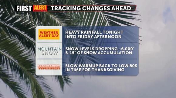 First Alert Weather Alert for Heavy Rain & Mountain Snow - NewsBreak