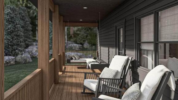 Step Inside This 968 Sq. Ft. 2 Bedroom Cabin with Wraparound Porch and ...