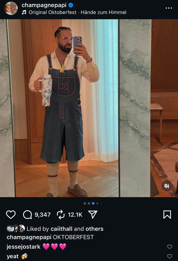 Drake Unwinds at Oktoberfest as Tour Draws to a Close in Germany ...