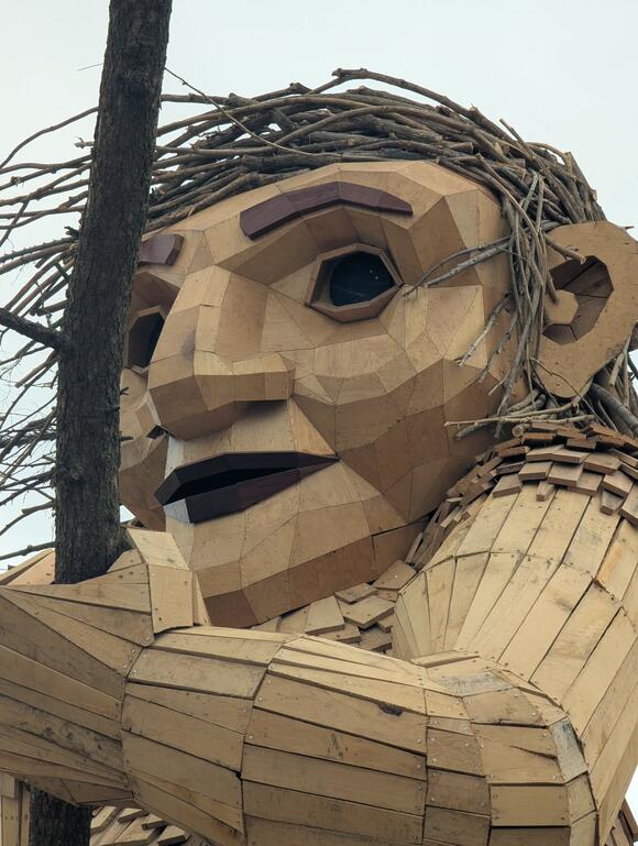 Danish Artist Thomas Dambo Unveils 20-Foot Troll Near Elk Horn - NewsBreak