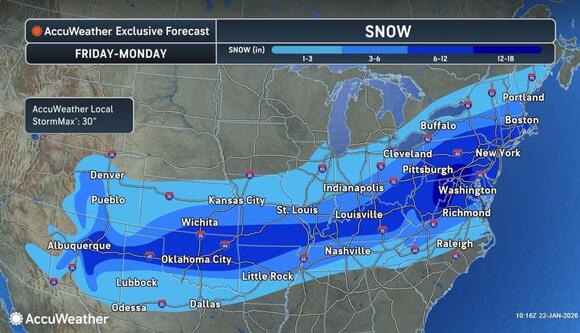 Snowfall Totals For Major Storm Increase As Path Shifts North - NewsBreak