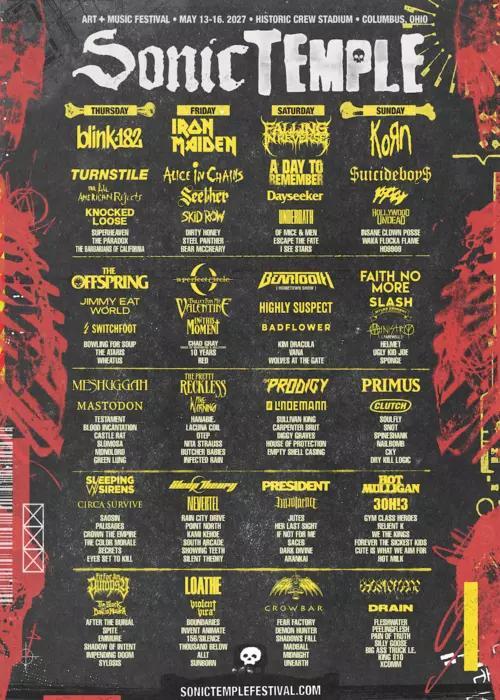 Full 2027 Sonic Temple Lineup Revealed Featuring Nearly 150 Bands ...