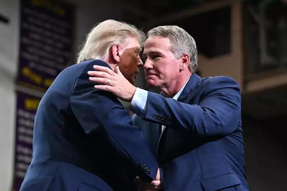 Trump says he started examining Jon Husted's body and even checked out ...