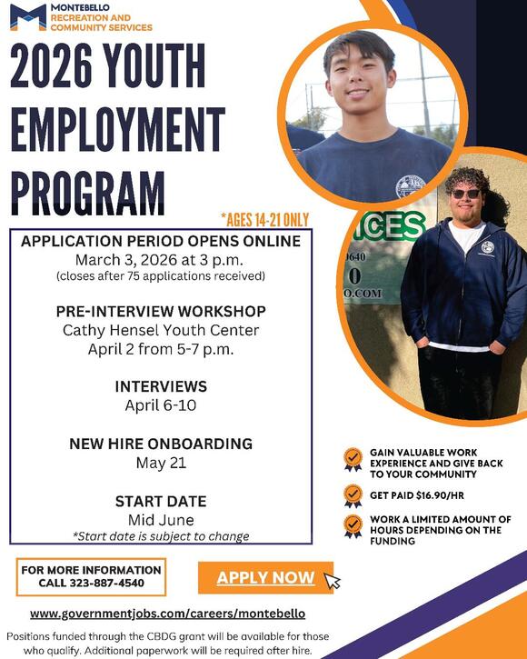 Youth Employment Program opens March 3 - NewsBreak