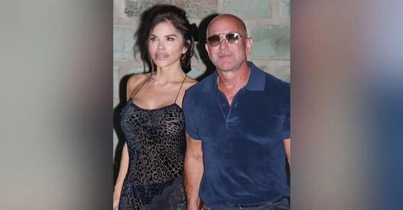 lauren sánchez sheer dress Lauren Sánchez Bares All in Fully Sheer Animal Dress During Night Out With  Husband Jeff Bezos: Photos