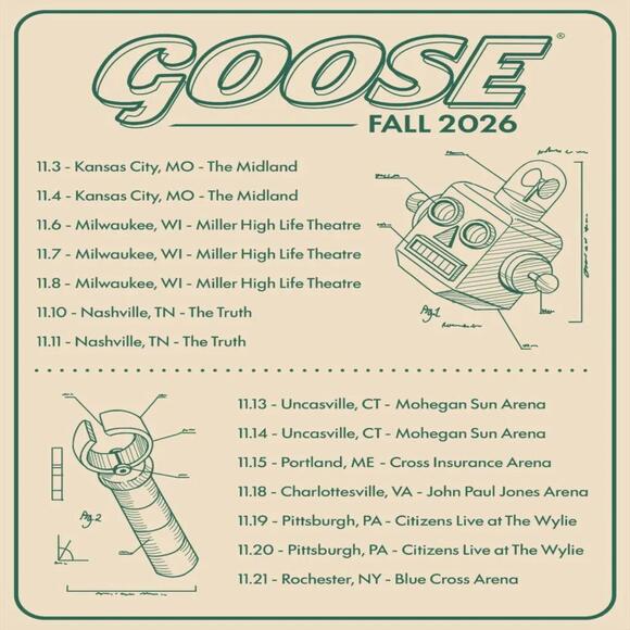 Goose Announce Fall 2026 North American Tour Dates - NewsBreak
