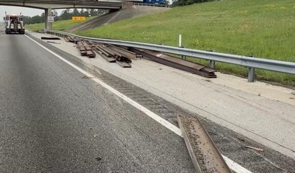 Three semi trucks loaded with steel collide in wreck that shuts down I ...