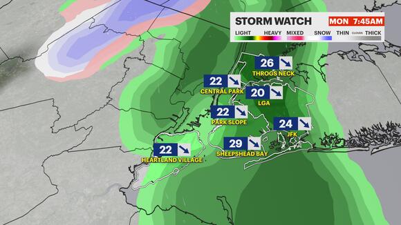 Storm Watch: Heavy rain, strong winds Sunday to impact New York City