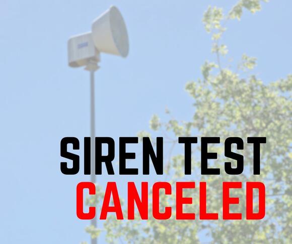 Outdoor warning siren test canceled due to weather - NewsBreak