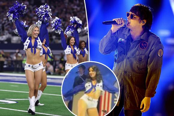 Dallas Cowboys Cheerleaders slap My Chemical Romance with legal papers after shootout stunt during Hollywood Bowl concert