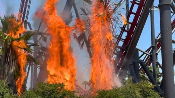 Fire breaks out under legendary Six Flags roller coaster - NewsBreak