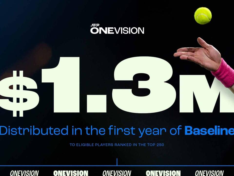 ATP's Baseline programme distributes 1.3 million to players in 2024