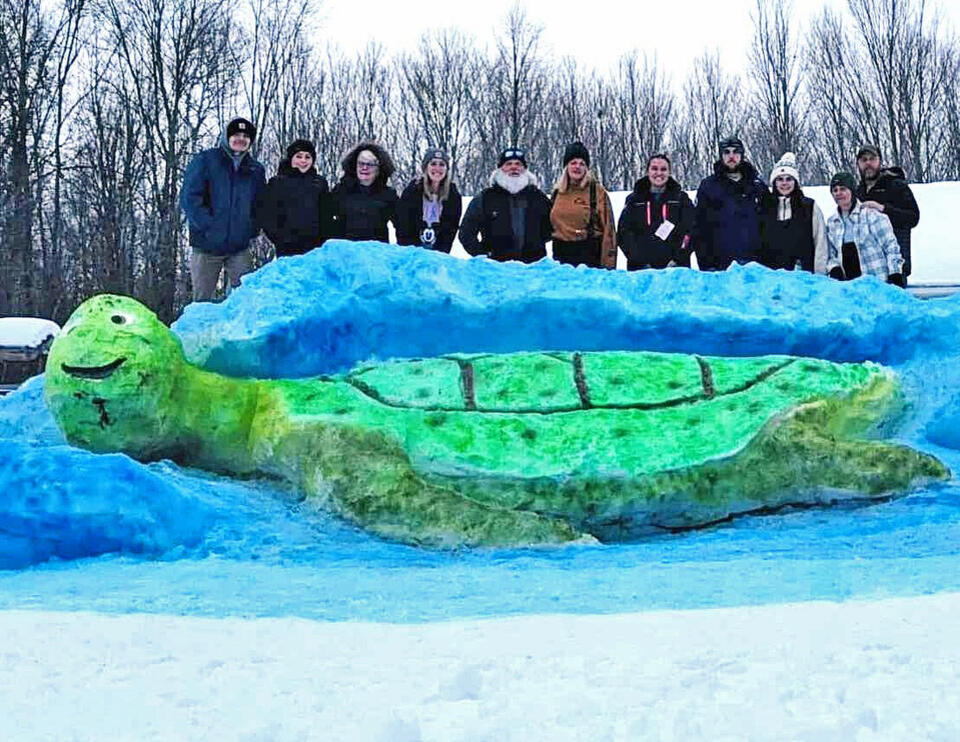 Brasher Tri-Town Winter Carnival snow turtle annual snow sculpture ...