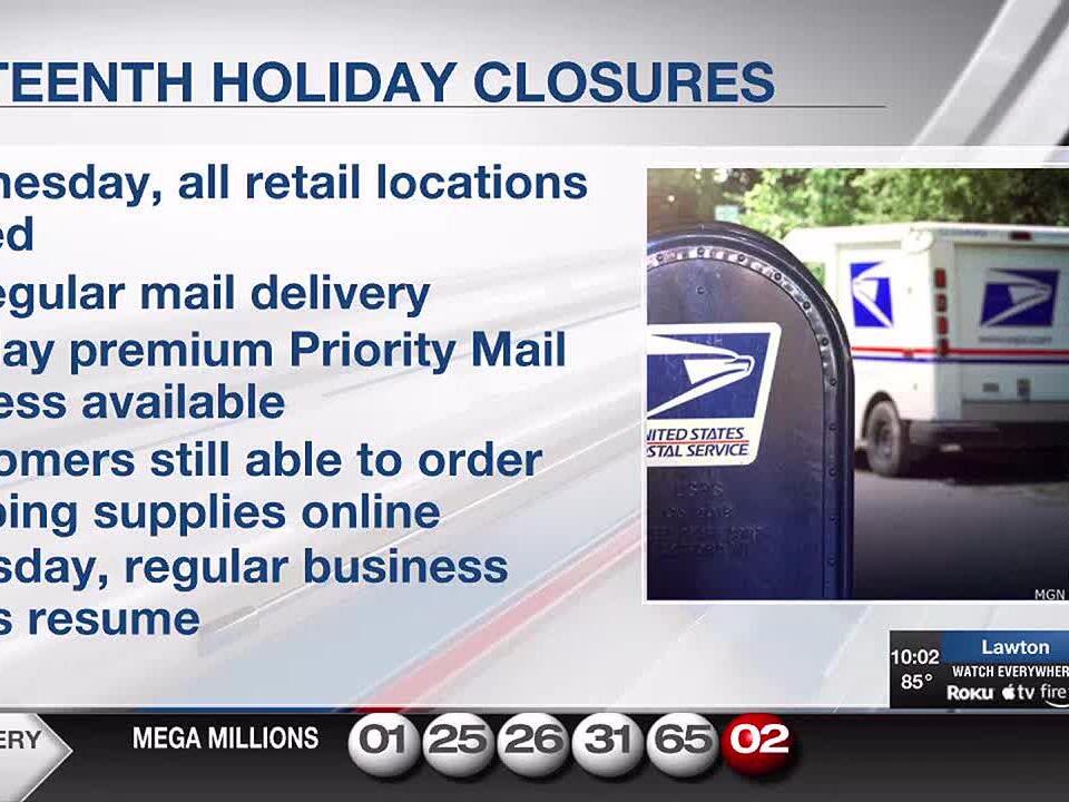USPS announces closures for Juneteenth holiday
