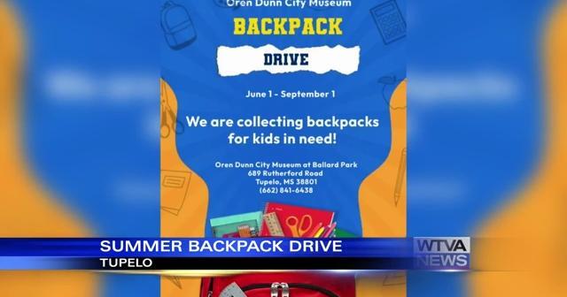 A backpack drive is happening in Tupelo - NewsBreak