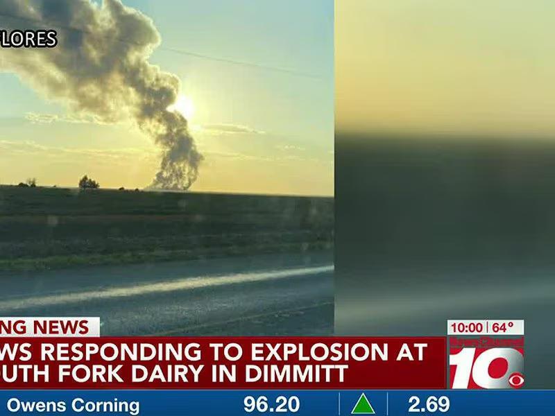 VIDEO Fire crews responding to explosion at South Fork Dairy in Dimmitt