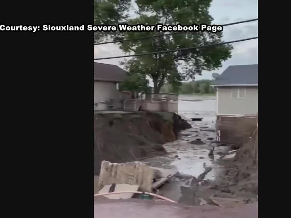 McCook Lake road washed out Siouxland Severe Weather