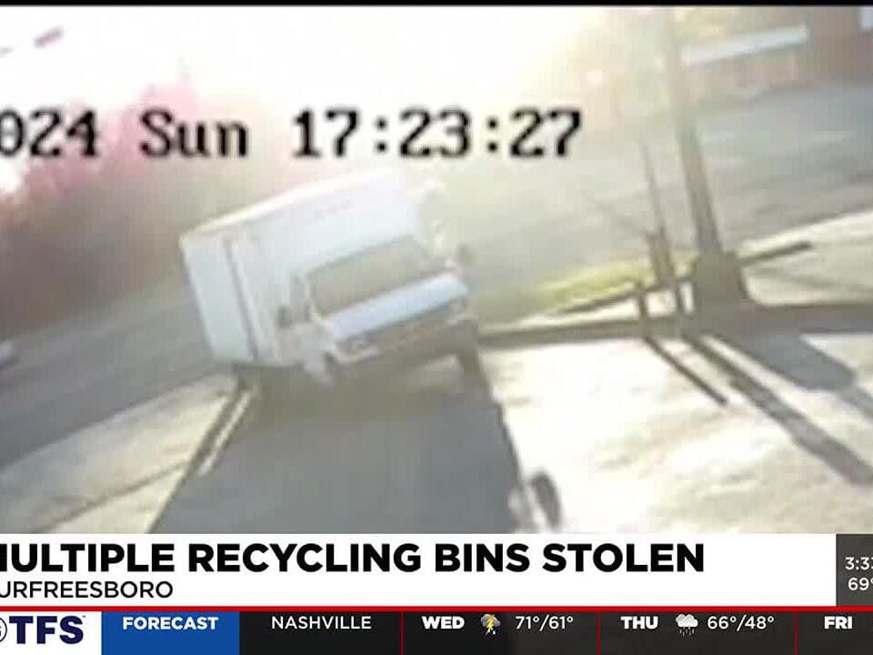 Multiple recycling bins stolen