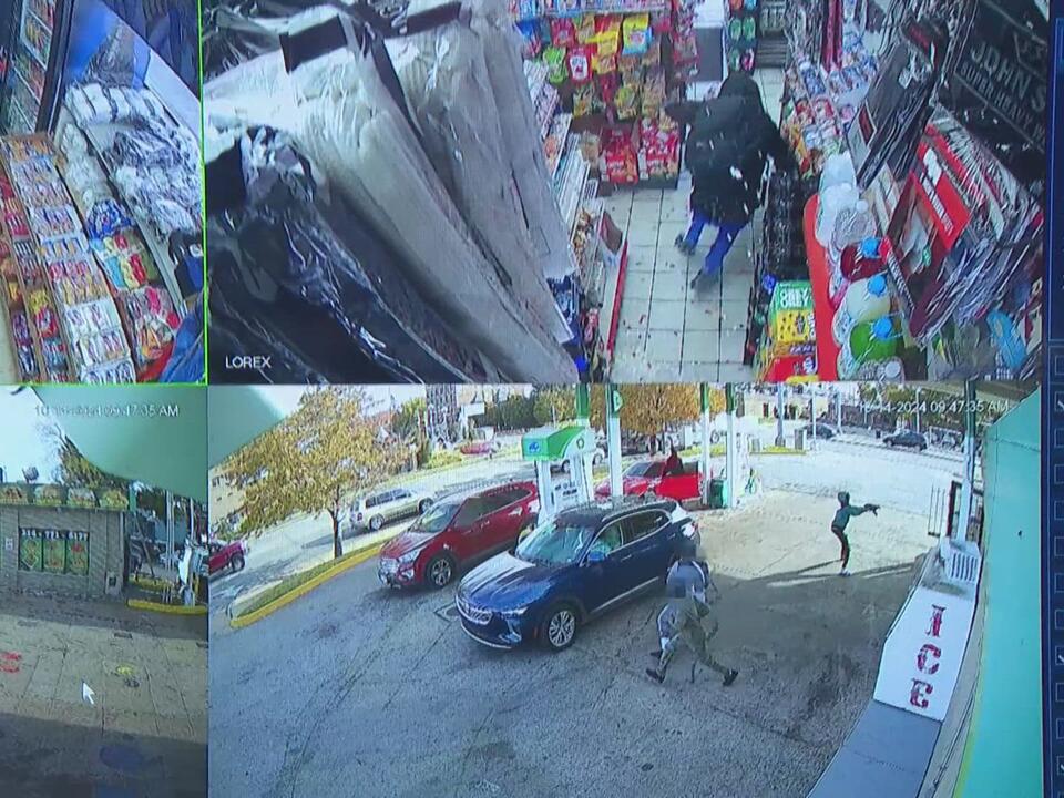Video shows customers ducking for cover as bullets pelt Midtown gas station