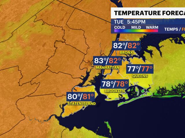 Warmer today in New York City; high temperatures could reach 83