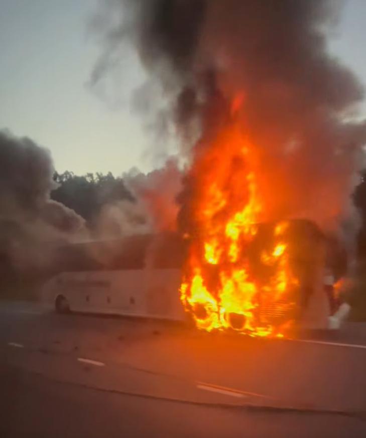 Waldorf To D.C. Charter Bus Erupts In Flames On Indian Head Highway ...