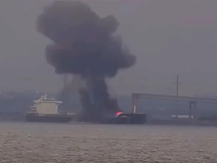 Ship Explodes Near Key Bridge in Baltimore - NewsBreak